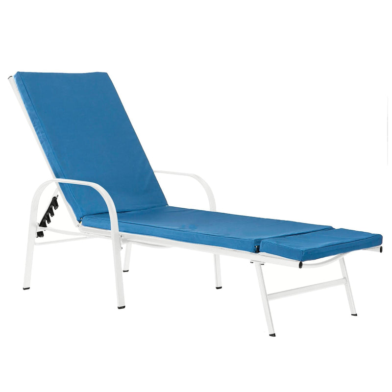 Sussex Sun Lounger & Cushion Set - White