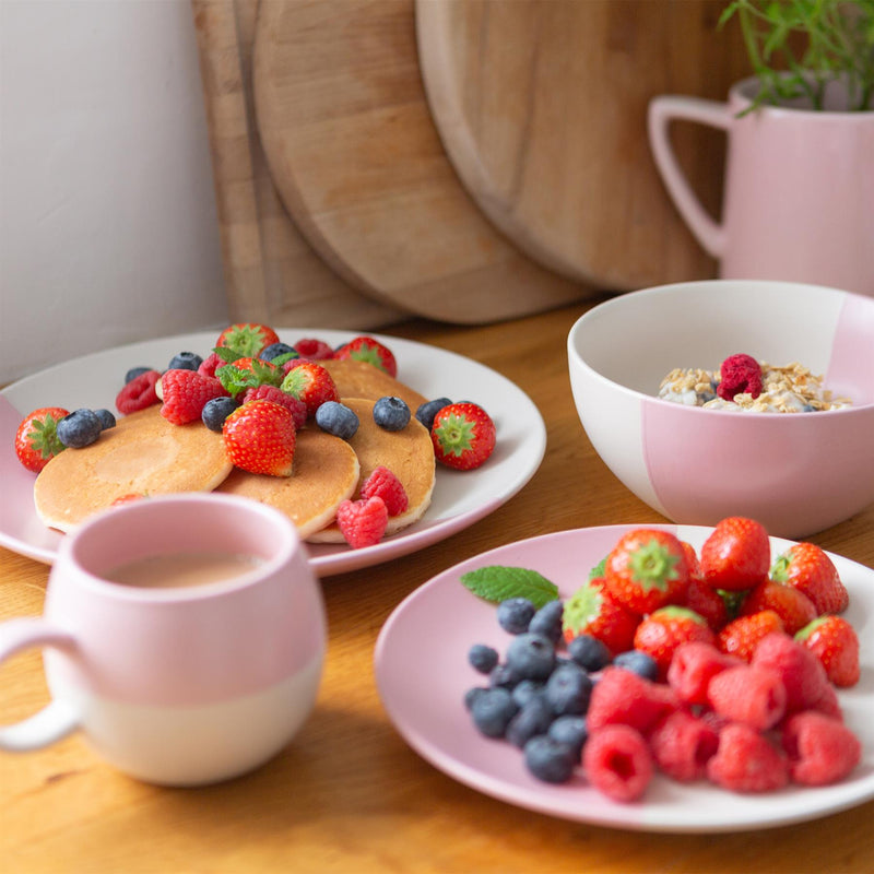 12pc Colour Block Stoneware Dinner Set - By Nicola Spring