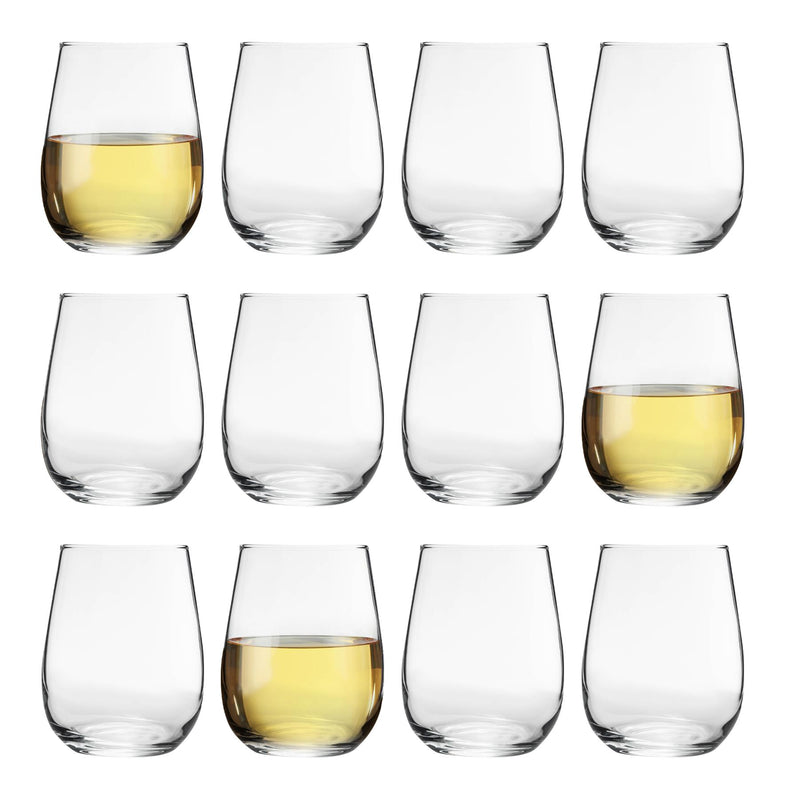 360ml Corto Stemless Wine Glasses - Pack of 12 - By Argon Tableware