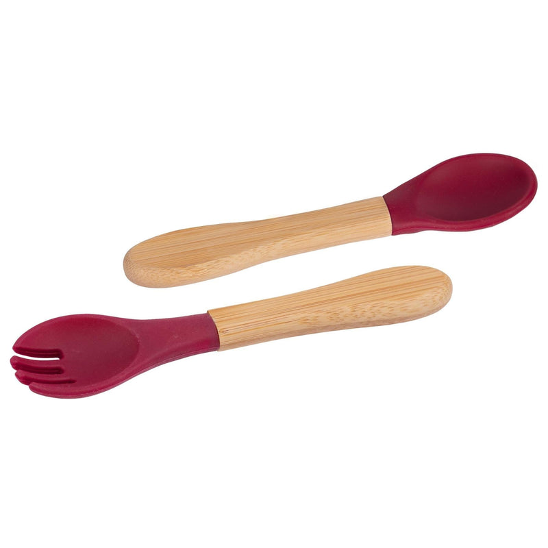 2pc Bamboo Baby Weaning Fork & Spoon Set - By Tiny Dining