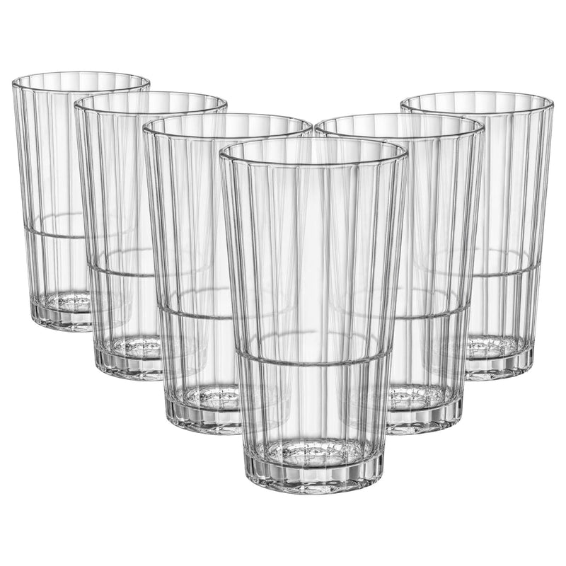 395ml Oxford Bar Stacking Highball Glasses - By Bormioli Rocco