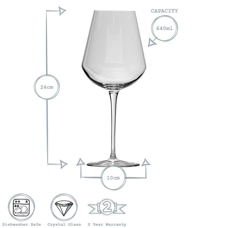 640ml Inalto Uno Wine Glasses - Pack of 12 - By Bormioli Rocco