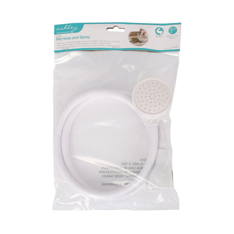 Plastic Pet Shower Sprayer - 120cm - White - By Ashley