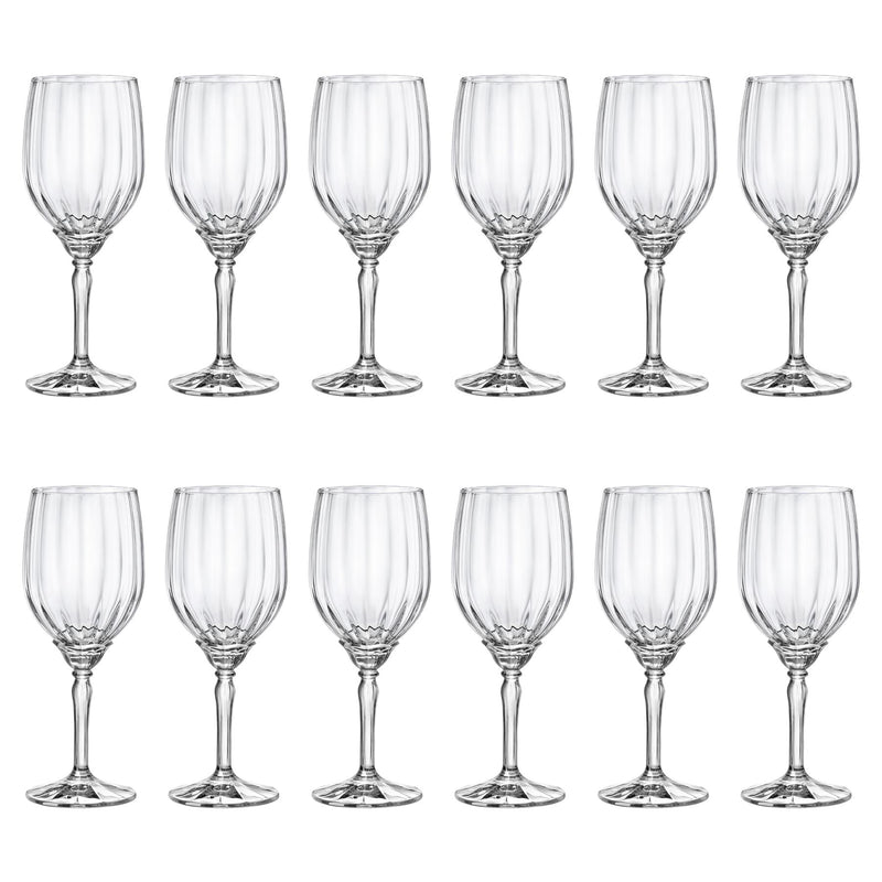 380ml Florian White Wine Glasses - Pack of 12  - By Bormioli Rocco