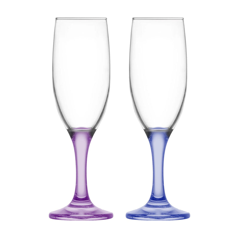 190ml Misket Glass Champagne Flutes - Pack of 12 - By LAV