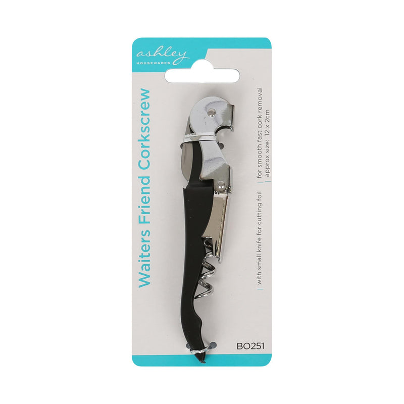 Waiters Friend Corkscrew - Black - By Ashley