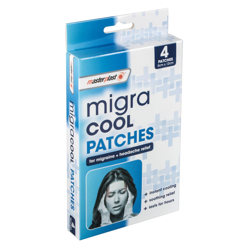 Migra Cool Headache Relief Patches - Pack of 4 - By Masterplast