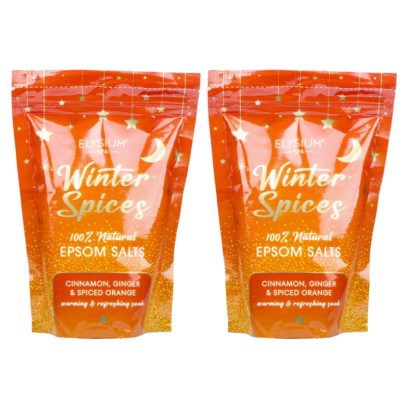 Epsom Salts - 450g - Winter Spices - Pack of 2 - By Elysium Spa