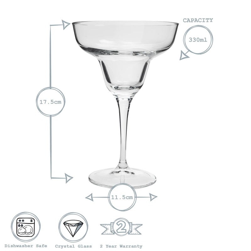 330ml Ypsilon Margarita Glasses - Pack of 12 - By Bormioli Rocco