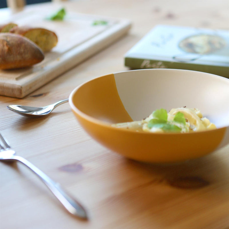 Colour Block Stoneware Pasta Bowl - 20.5cm - By Nicola Spring