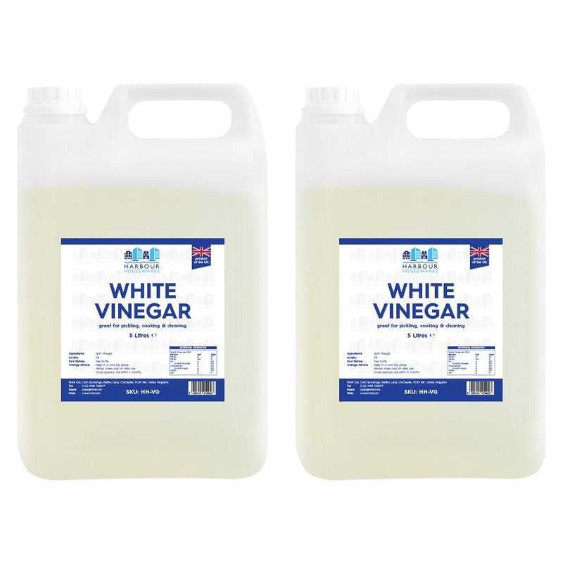 10L (2 Bottles) White Vinegar - By Harbour Housewares