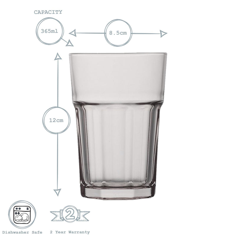 365ml Aras Highball Glasses - Pack of 12 - By LAV