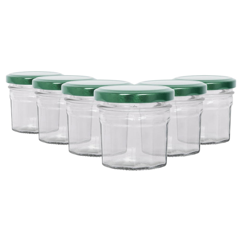 90ml Glass Jam Jars with Lids - Pack of 6 - By Argon Tableware