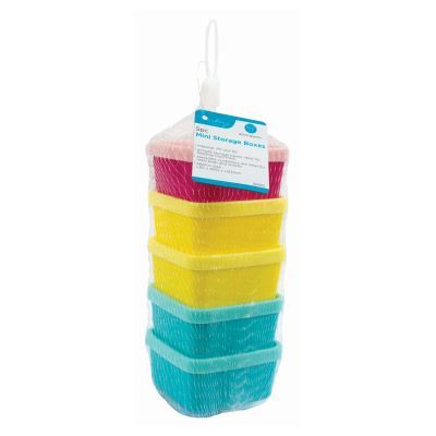 Plastic Stackable Food Storage Containers - 90ml - Multicoloured - By Ashley