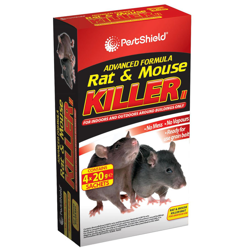 Rat & Mouse Poison - 20g - Pack of 4 - By PestShield