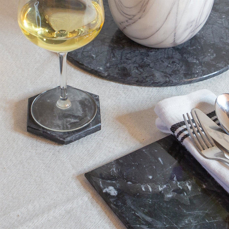 Round Marble Placemats - 30cm - Pack of Six - By Argon Tableware