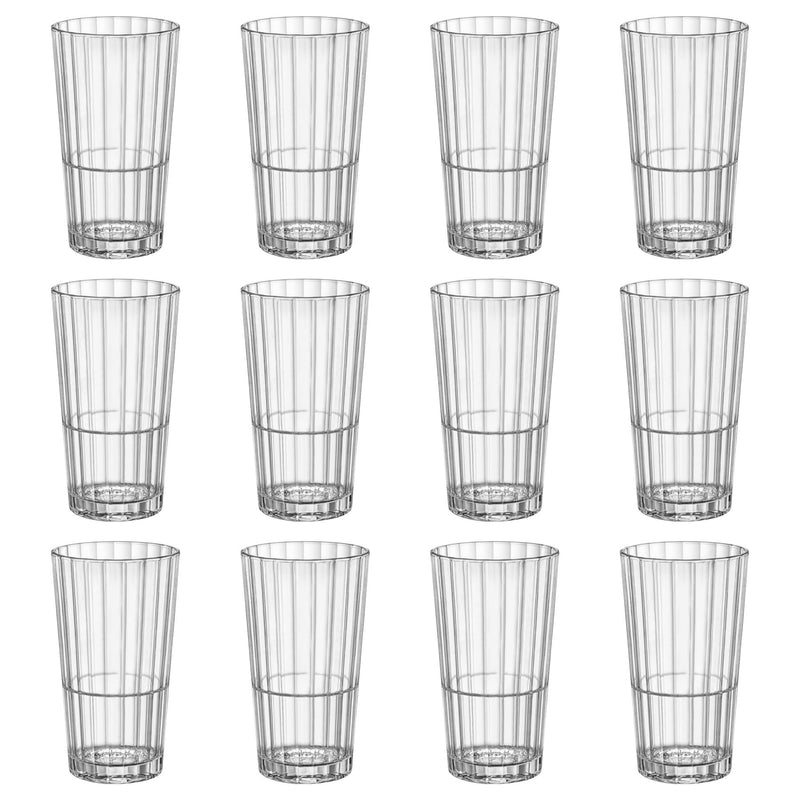 395ml Oxford Bar Stacking Highball Glasses - Pack of 12  - By Bormioli Rocco