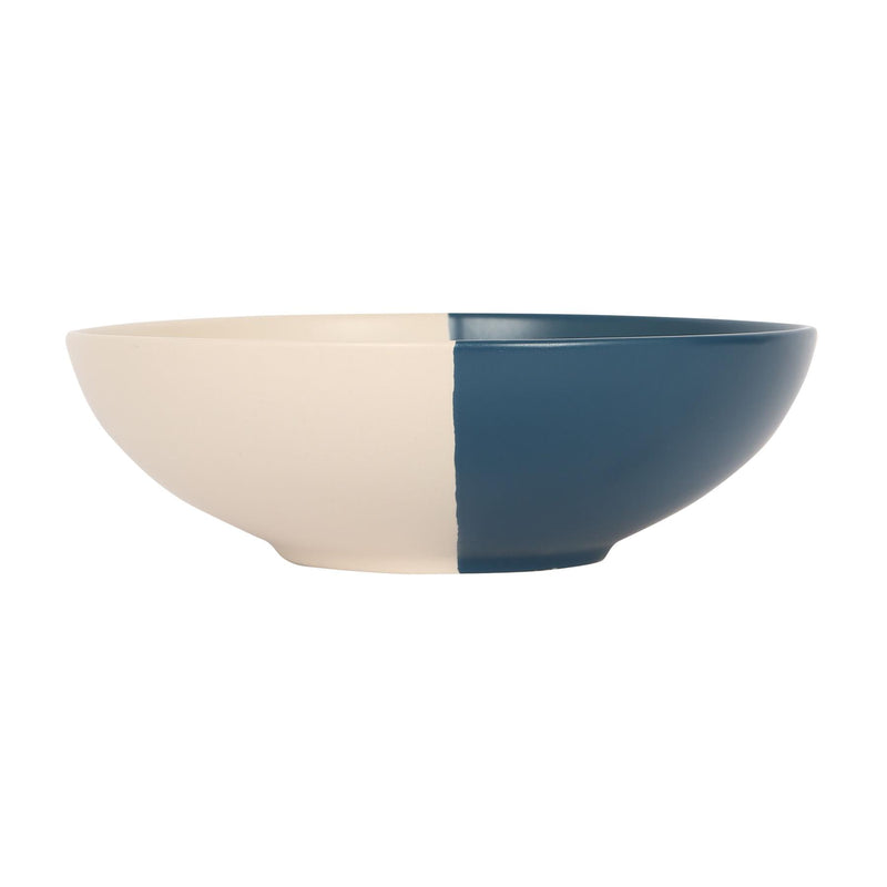 Colour Block Stoneware Pasta Bowl - 20.5cm - By Nicola Spring