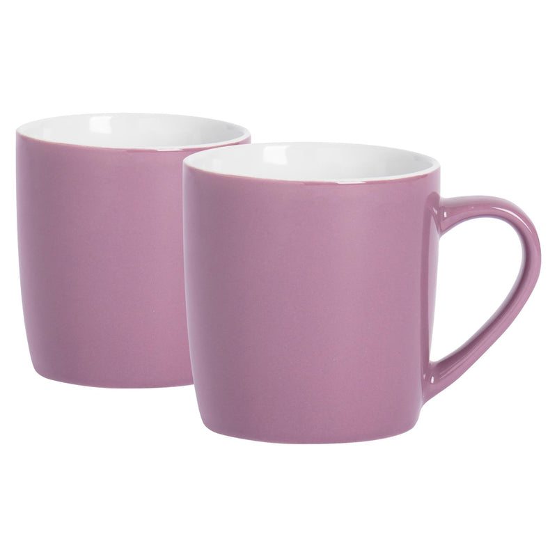 350ml Coloured Coffee Mugs - Pack of 2 - By Argon Tableware