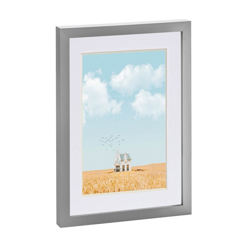 Grey A4 (8" x 12") Photo Frame with A5 Mount - By Nicola Spring