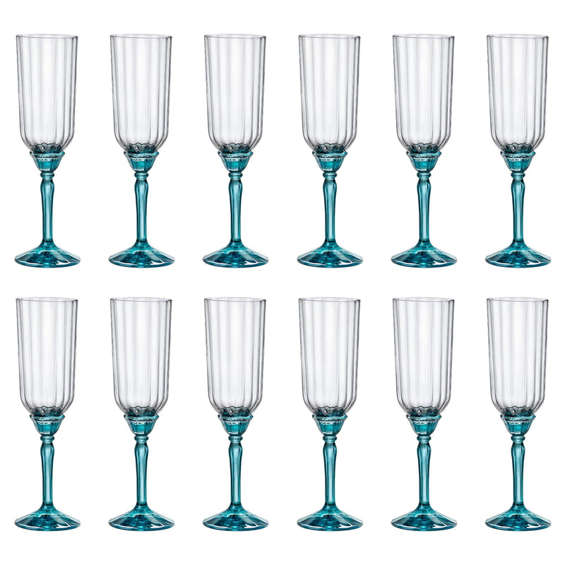 210ml Florian Champagne Flutes - Pack of 12  - By Bormioli Rocco