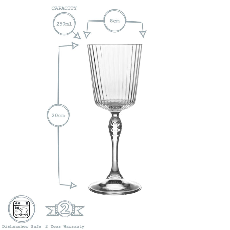 250ml America 20S Cocktail Glasses - By Bormioli Rocco