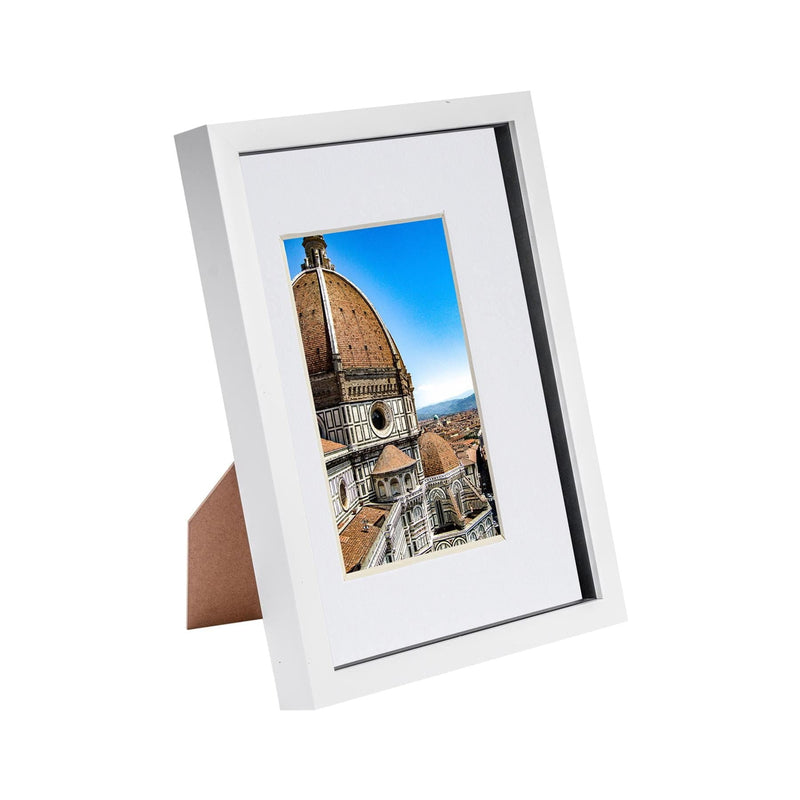 White A4 (8" x 12") 3D Shadow Box Frame with A5 Mount - By Nicola Spring