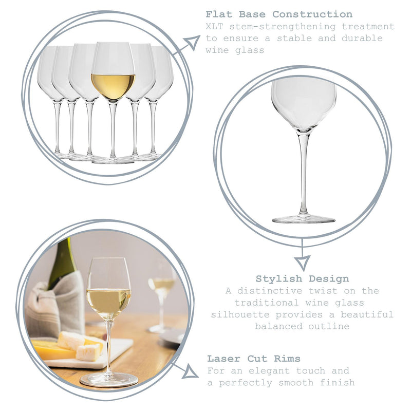 305ml Inalto Tre Sensi Wine Glasses - By Bormioli Rocco