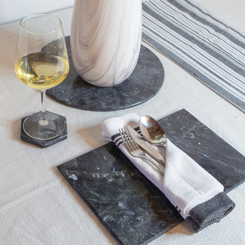 Round Marble Placemats - 30cm - Pack of Six - By Argon Tableware