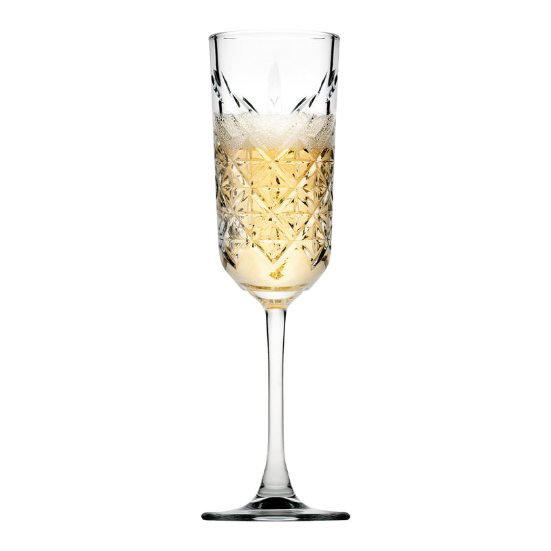 170ml Timeless Glass Champagne Flutes - Pack of Four - By Pasabahce