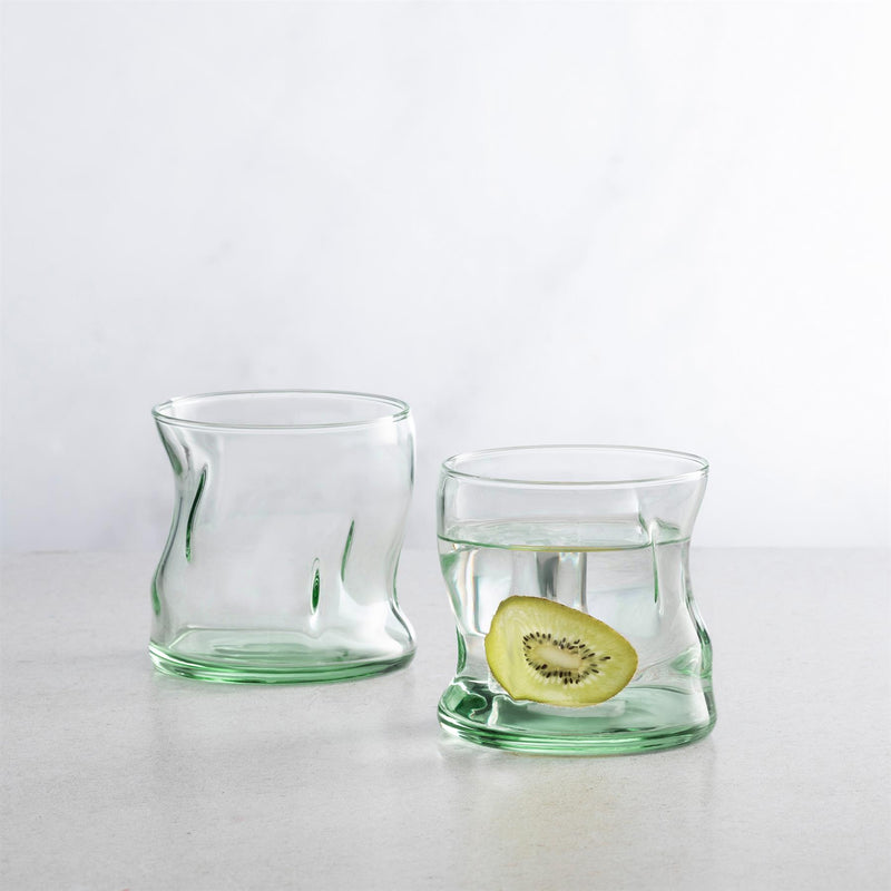 340ml Aware Amorf Recycled Glass Tumblers - Green - By Pasabahce