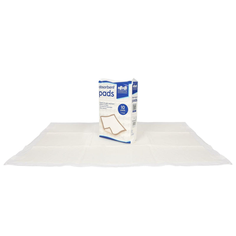 Disposable Puppy Training Pads - 60cm x 89cm - Pack of 10 - By Harbour Housewares