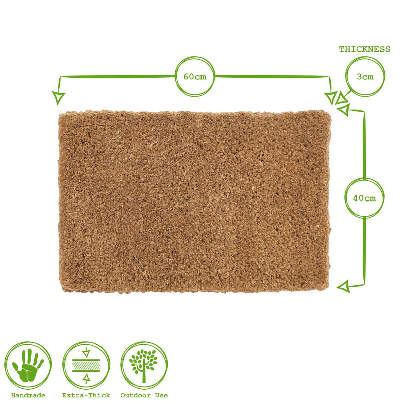 Premium Handmade Coir Door Mat - By Nicola Spring