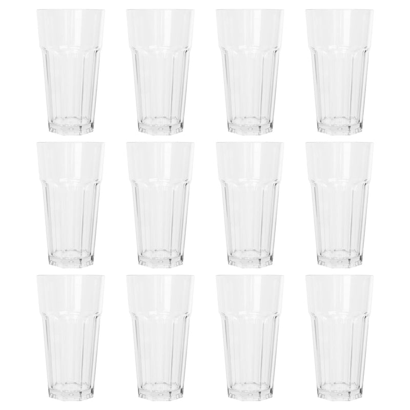 580ml Reusable Plastic Highball Glasses - By Argon Tableware