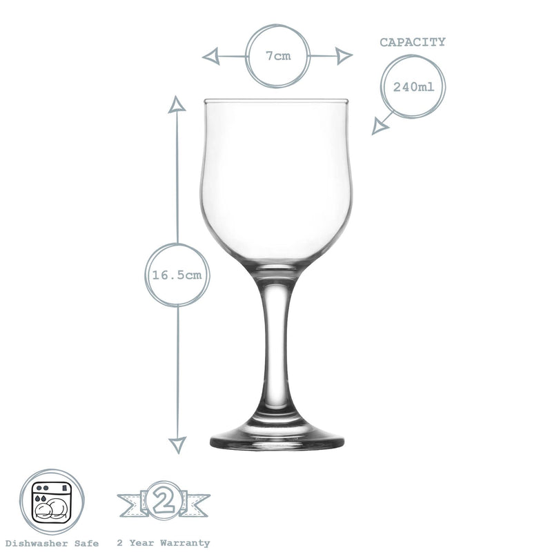 240ml Nevakar Wine Glasses - By Lav