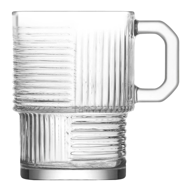 270ml Helen Stacking Glass Coffee Cups - Pack of 12 - By LAV