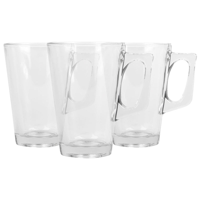 250ml Glass Coffee Cups - Pack of 3 - By Excellent Houseware