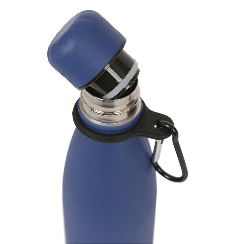 Stainless Steel Water Bottle with Carabiner Clip - 500ml