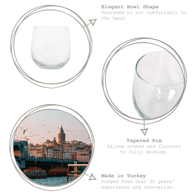 415ml Gaia Whisky Glasses - Pack of Six - By LAV