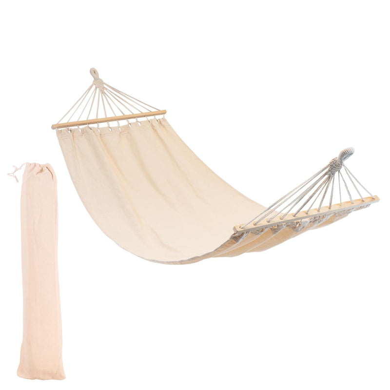 200 x 80cm Deluxe Cotton Garden Hammock - By Harbour Housewares