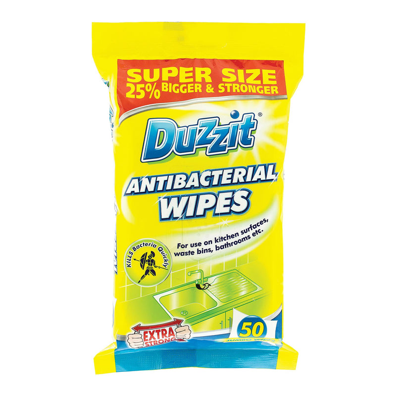 Anti-Bacterial Wipes - Pack of 50 - By Duzzit