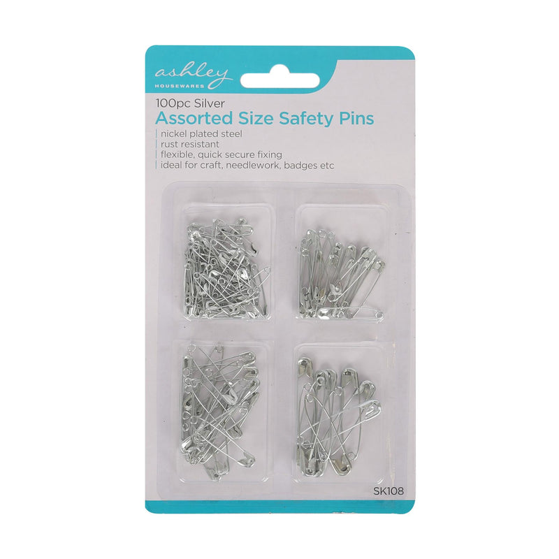 Steel Safety Pins - Assorted Sizes - By Ashley