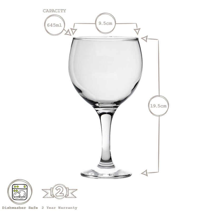 645ml Misket Gin And Tonic Glasses - By Lav