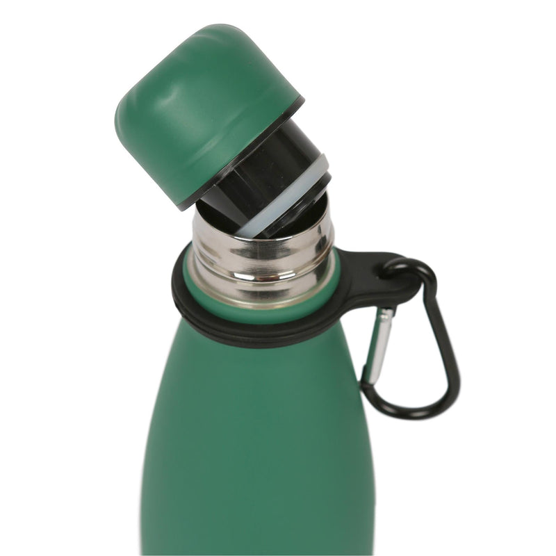 Stainless Steel Water Bottle with Carabiner Clip - 500ml