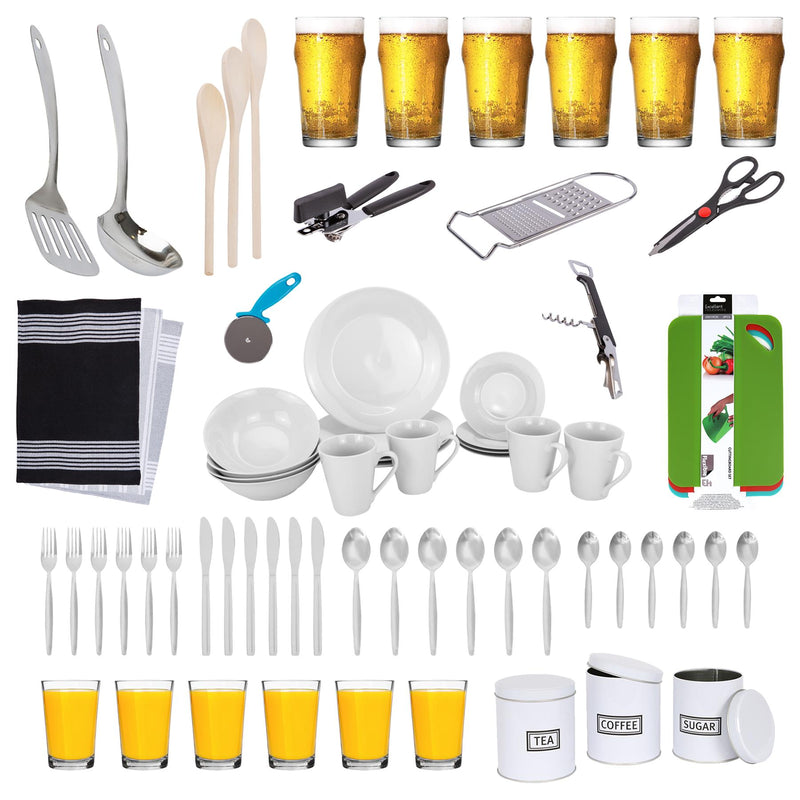 72pc Deluxe Kitchen Starter Kit - By Rinkit!