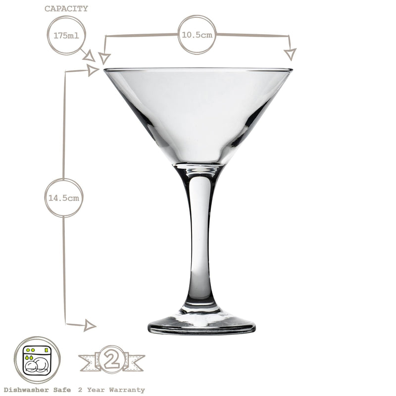 175ml Misket Martini Glasses - Pack of 12  - By LAV