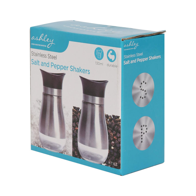 Stainless Steel Salt & Pepper Shaker Set - Silver - By Ashley