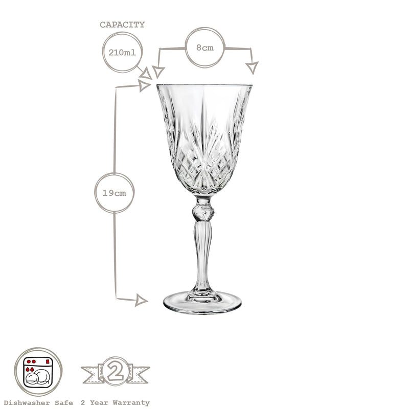 12pc Melodia White Wine Glasses & Champagne Flutes Set - By RCR Crystal