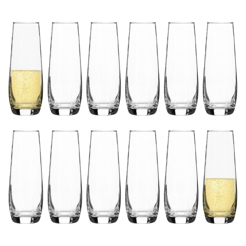 230ml Corto Stemless Champagne Flutes - Pack of 12 - By Argon Tableware