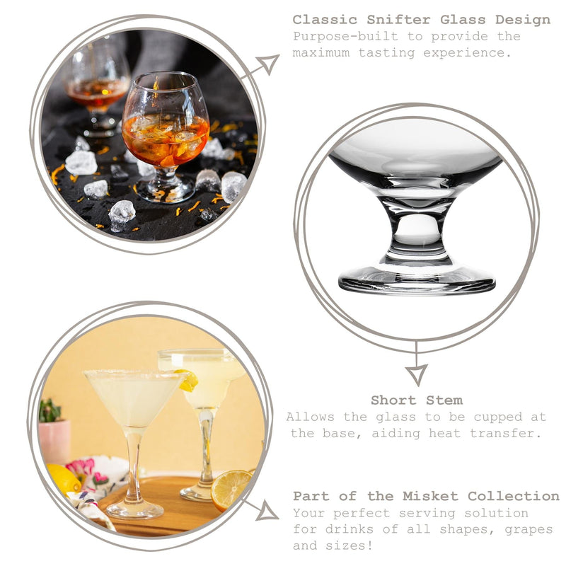 390ml Misket Snifter Brandy Glasses - By Lav